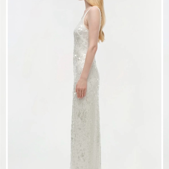 SIMKHAI Bex White Sequined Maxi Tank Dress - Picture 3 of 14